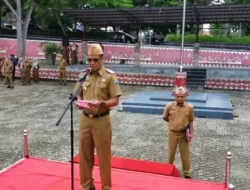 Asisten Ekobang Pimpin Apel Mingguan di Lingkungan Pemkab Lampung Selatan