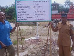 Desa Mekar Karya Kecamatan Waway Karya Bangun Sumur Bor Dari Dana Desa
