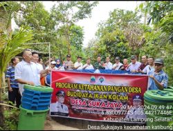 Dukung Ketahanan Pangan, Desa Sukajaya Resmikan Kolam Ikan Bioflok