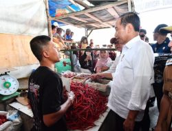 Blusukan Jokowi di Pasar Kota Agung: Cek Harga Bahan Pokok dan Berikan Bantuan