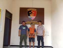 Polsek Natar Membekuk Seorang Pria Bawa Kabur 2 Sepeda Motor dan Barang Berharga