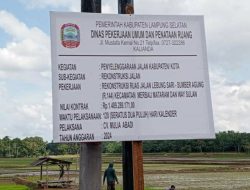 Pekerjaan Ruas Jalan Sumber Agung-Lebungsari oleh CV Mulia Abadi Retak, Volume Tidak Jelas dan Dikerjakan Bak Candi Roro Jonggrang 