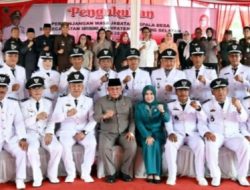 Giliran 21 Kepala Desa se-Kecamatan Jati Agung Dikukuhkan