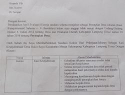 Diduga Arogan Kepala Desa Bukit Raya Kecamatan Marga Sekampung Lampung Timur, Memberhentikan Perangkat Desa Secara Sepihak