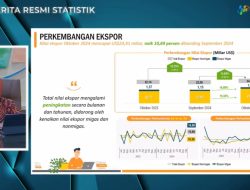 Nilai Ekspor Oktober 2024 Capai US$24,41 Miliar