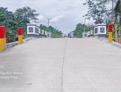 Pembangunan Jembatan Way Bangun Jaya Rampung Dikerjakan, Masyarakat Menyambut Dengan Senang