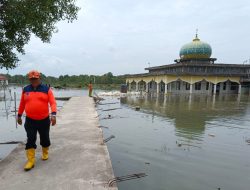 Banjir Rob di Kabupaten Tulang Bawang Berangsur Surut
