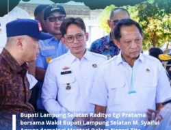 Bupati Egi Dampingi Mendagri dan Menhub Tinjau UPPKB Jembatan Timbang Way Urang