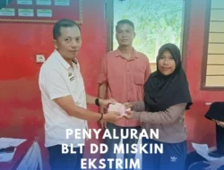 Terima BLT DD Jelang Idul Fitri, Warga Desa Tanjung Agung Sumringah 