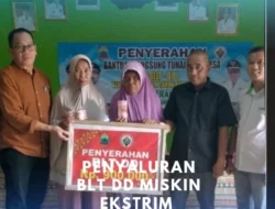 Pemerintah Desa Tarahan Salurkan BLT DD Tahun 2025 pada 20 Keluarga Penerima Manfaat 
