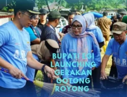 Wujudkan Lingkungan ABRI dan BKW, Bupati Egi Launching Gerakan Gotong Royong di Dermaga BOM