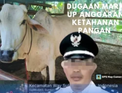 Diduga Mark Up Anggaran Ketahanan Pangan, Masyarakat Minta Inspektorat Periksa Kades Sumber Agung Kecamatan Way Sulan 