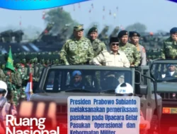 Presiden Prabowo Pimpin Gelar Pasukan Operasional dan Kehormatan Militer di Batujajar