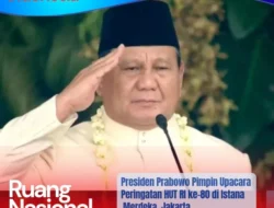 Presiden Prabowo Bacakan Teks Proklamasi, Pimpin Upacara HUT Ke-80 RI di Istana Merdeka