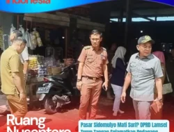 Pendataan Ulang Kios Pasar Sidomulyo Disarankan DPRD Lampung Selatan