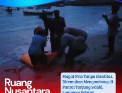 Geger! Mayat Tanpa Identitas Ditemukan Mengambang di Pantai Tanjung Selaki Lampung Selatan