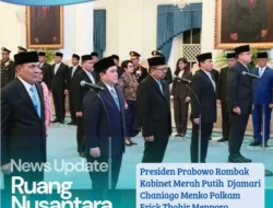 Perombakan Kabinet Merah Putih, Presiden Prabowo Lantik Sejumlah Menteri dan Pejabat Tinggi Negara