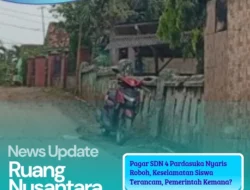 Pagar SDN 4 Pardasuka Nyaris Roboh, Keselamatan Siswa Terancam, Pemerintah Kemana?