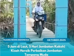Jembatan Gantung Tampang Muda Kembali Kokoh Setelah 5 Hari Perbaikan