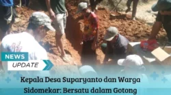 Perbaiki Gorong-Gorong, Kepala Desa Sidomekar Suparyanto Ajak Warga Lestarikan Budaya Gotong Royong