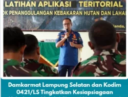 Damkarmat Lampung Selatan dan Kodim 0421/LS Tingkatkan Kesiapsiagaan Kebakaran Melalui Sinergi Lintas Instansi