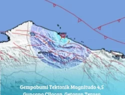Gempabumi Tektonik Magnitudo 4,5 Guncang Cilacap, Getaran Terasa Hingga Bantul