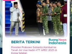 Presiden Prabowo Subianto Kembali ke Tanah Air Usai Hadiri KTT APEC 2025 di Korea Selatan