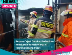 Respon Cepat Damkar Padamkan Kebakaran Rumah Warga di Tanjung Karang Pusat