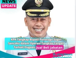 KPK Tangkap Bupati Ponorogo Sugiri Sancoko dalam Operasi Tangkap Tangan Terkait Dugaan Jual Beli Jabatan