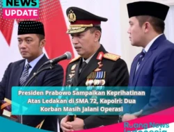 Presiden Prabowo Sampaikan Keprihatinan Atas Ledakan di SMA 72, Kapolri: Dua Korban Masih Jalani Operasi
