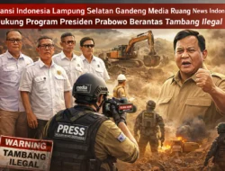 Aliansi Indonesia Lampung Selatan Bersama Media Ruang News Indonesia Dukung Program Presiden Prabowo Berantas Tambang Ilegal