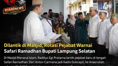 Dilantik di Masjid, “Gerbong” Birokrasi Lampung Selatan Kembali Bergerak di Safari Ramadhan