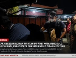 KPK Geledah Rumah Mantan Pj Wali Kota Bengkulu Arif Gunadi, Empat Koper dan Satu Kardus Dibawa Penyidik
