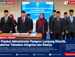 13 Pejabat Administrator Pemprov Lampung Dilantik, Gubernur Tekankan Integritas dan Kinerja