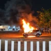 Asap Penuhi Kabin, Daihatsu Terios Mendadak Terbakar di Way Halim